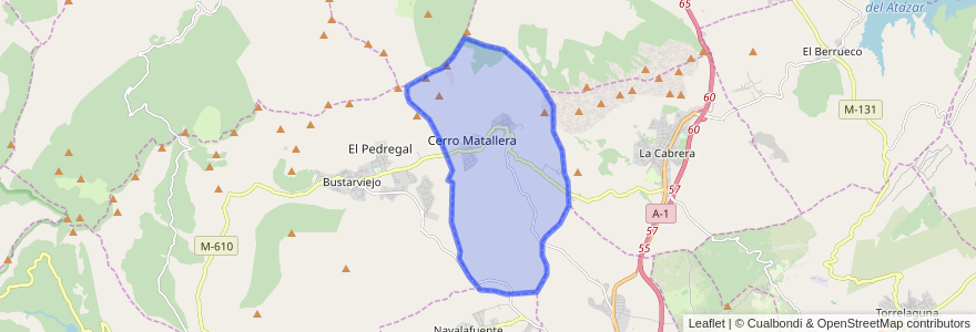 Mapa de ubicacion de Valdemanco.