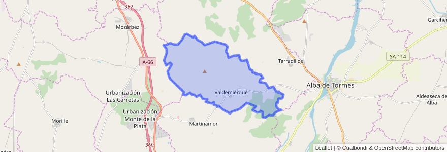 Mapa de ubicacion de Valdemierque.