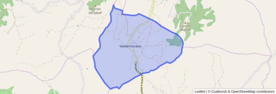 Mapa de ubicacion de Valdemorales.