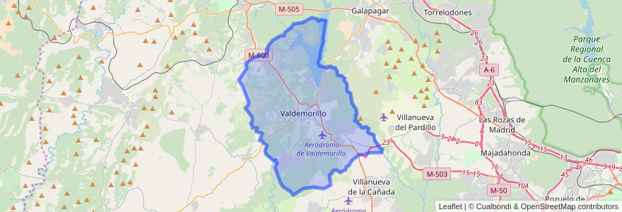 Mapa de ubicacion de Valdemorillo.