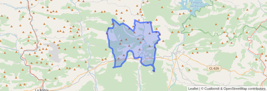 Mapa de ubicacion de Valdepiélago.