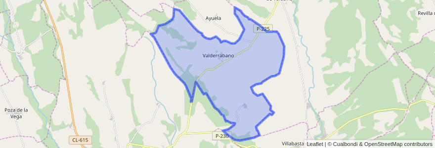 Mapa de ubicacion de Valderrábano.