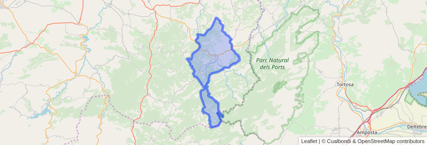 Mapa de ubicacion de Valderrobres / Vall de Roures.