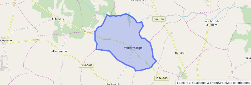 Mapa de ubicacion de Valderrodrigo.