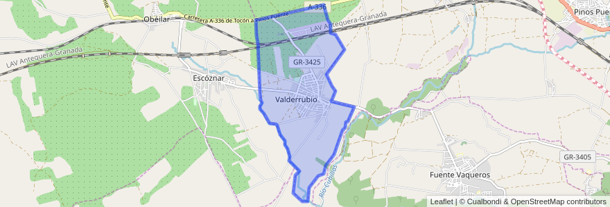 Mapa de ubicacion de Valderrubio.