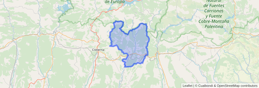 Mapa de ubicacion de Valderrueda.