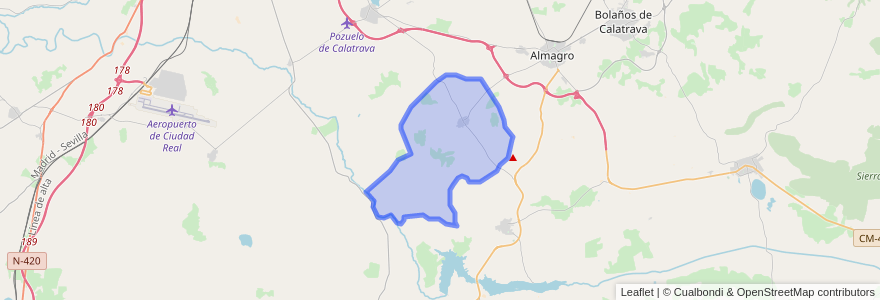 Mapa de ubicacion de Valenzuela de Calatrava.