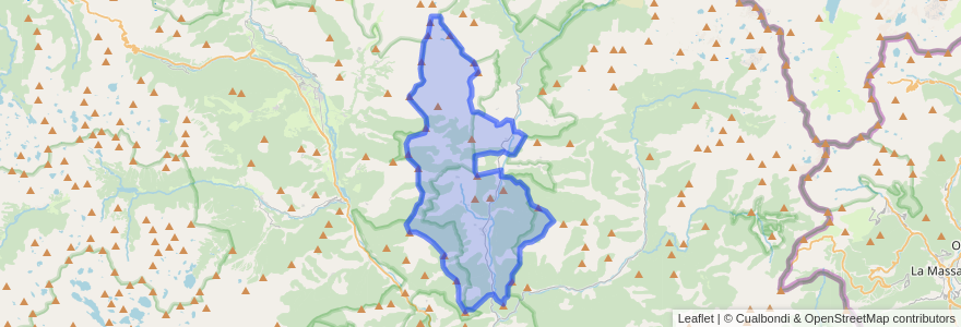 Mapa de ubicacion de Vall de Cardós.