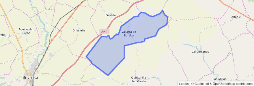 Mapa de ubicacion de Vallarta de Bureba.