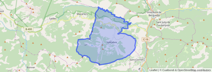 Mapa de ubicacion de Vallcebre.