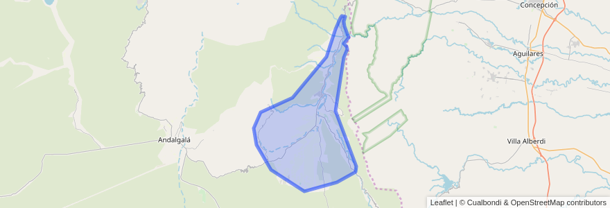 Mapa de ubicacion de Valle de Aconquija - Las Estancias.