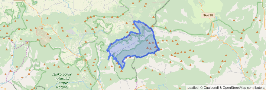 Mapa de ubicacion de Valle de Arana/Harana.