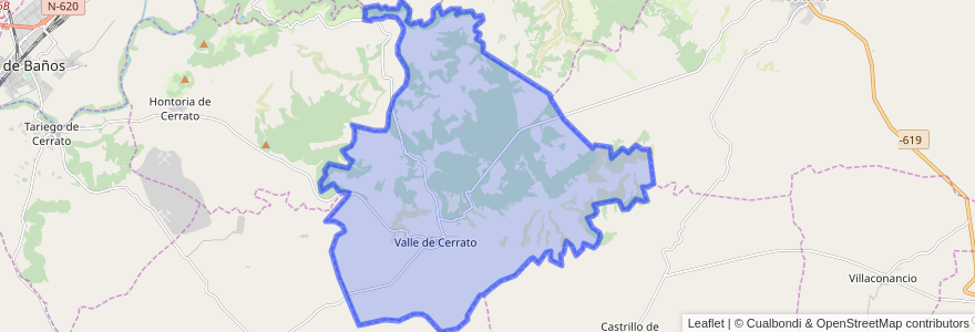 Mapa de ubicacion de Valle de Cerrato.