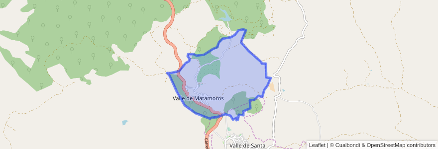 Mapa de ubicacion de Valle de Matamoros.