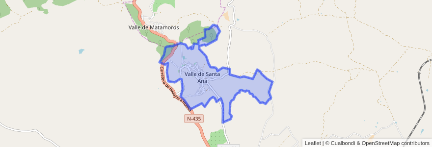 Mapa de ubicacion de Valle de Santa Ana.