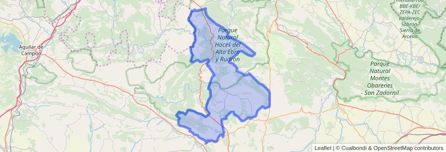 Mapa de ubicacion de Valle de Sedano.