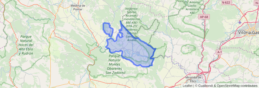 Mapa de ubicacion de Valle de Tobalina.