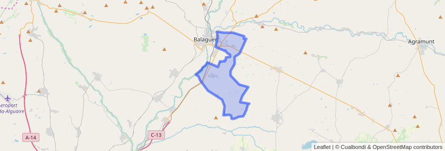 Mapa de ubicacion de Vallfogona de Balaguer.