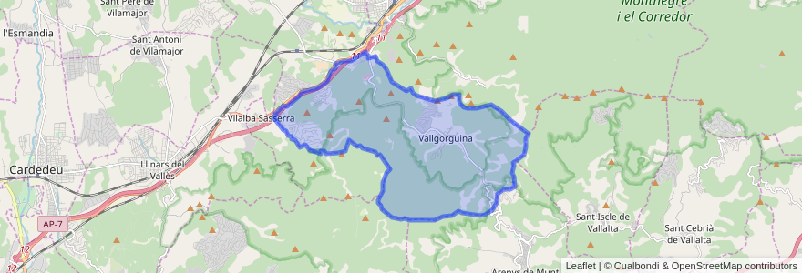 Mapa de ubicacion de Vallgorguina.