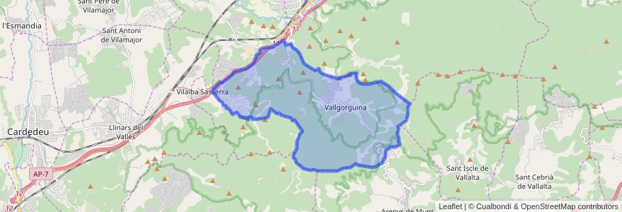 Mapa de ubicacion de Vallgorguina.