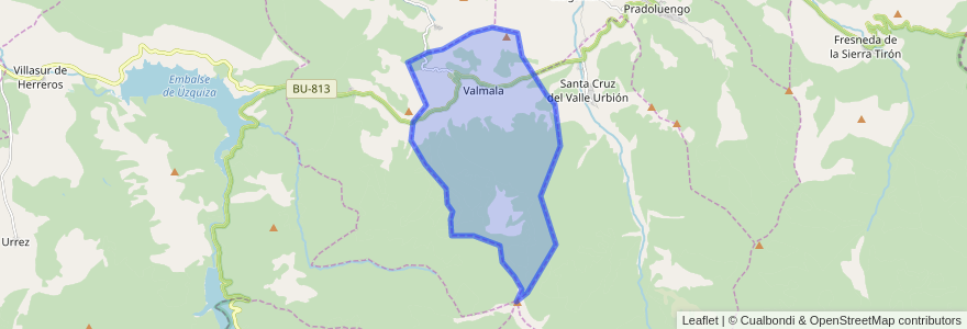 Mapa de ubicacion de Valmala.