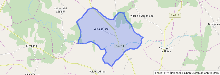 Mapa de ubicacion de Valsalabroso.