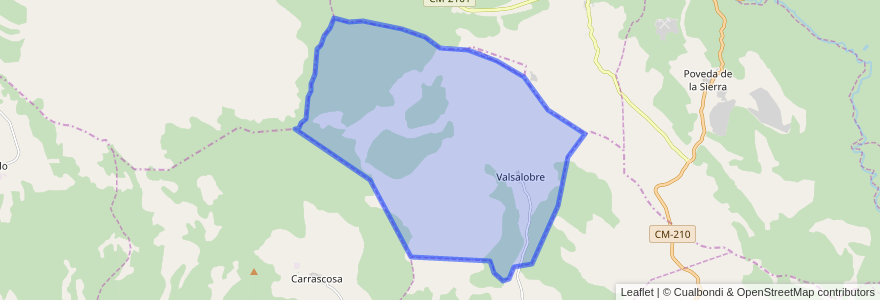 Mapa de ubicacion de Valsalobre.