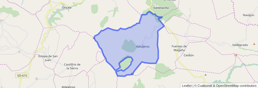 Mapa de ubicacion de Valtajeros.