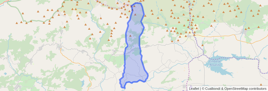 Mapa de ubicacion de Valverde de la Vera.