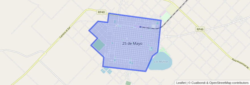 Mapa de ubicacion de 25 de Mayo.