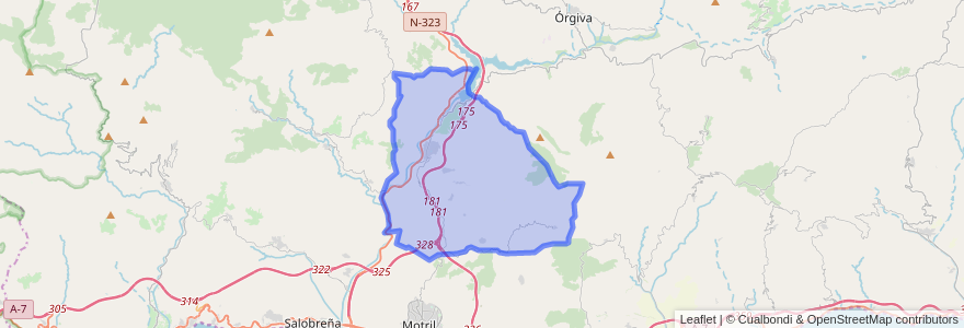 Mapa de ubicacion de Vélez de Benaudalla.