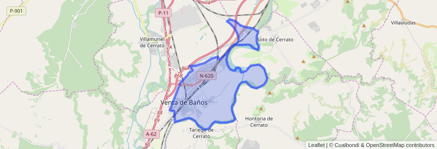 Mapa de ubicacion de Venta de Baños.