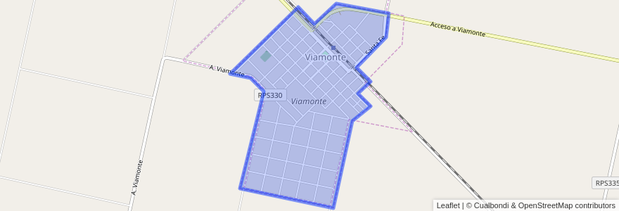Mapa de ubicacion de Viamonte.