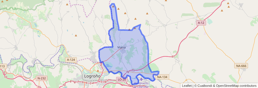 Mapa de ubicacion de Viana.