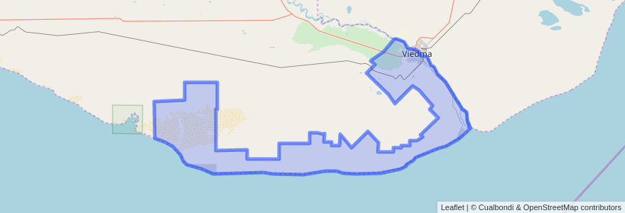 Mapa de ubicacion de Municipio de Viedma.