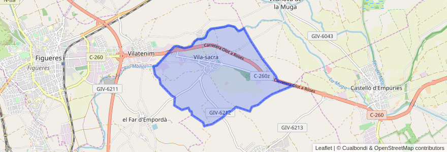 Mapa de ubicacion de Vila-sacra.