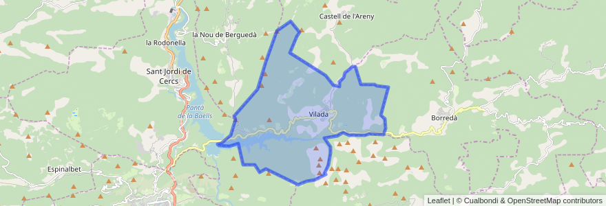 Mapa de ubicacion de Vilada.