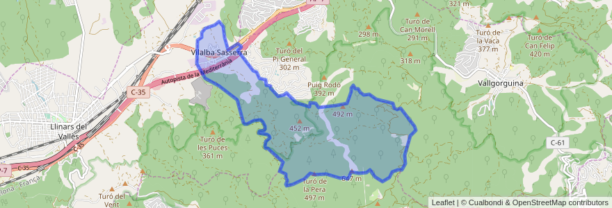 Mapa de ubicacion de Vilalba Sasserra.