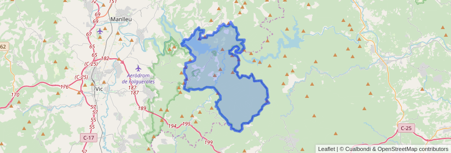 Mapa de ubicacion de Vilanova de Sau.