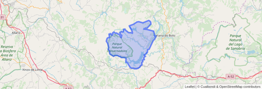 Mapa de ubicacion de Vilariño de Conso.