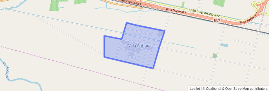 Mapa de ubicacion de Villa Antigua.