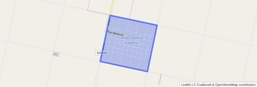 Mapa de ubicacion de Villa Colonia Italiana.