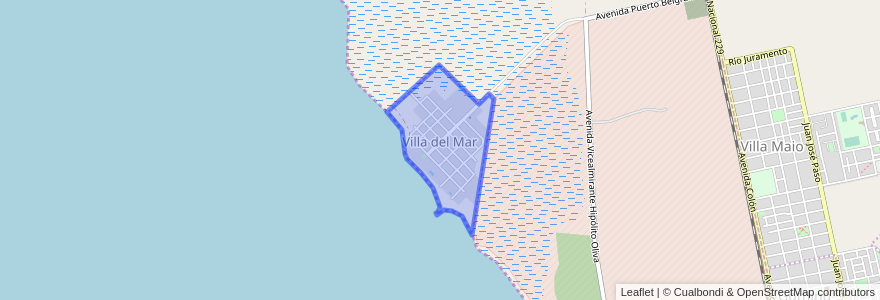 Mapa de ubicacion de Villa del Mar.