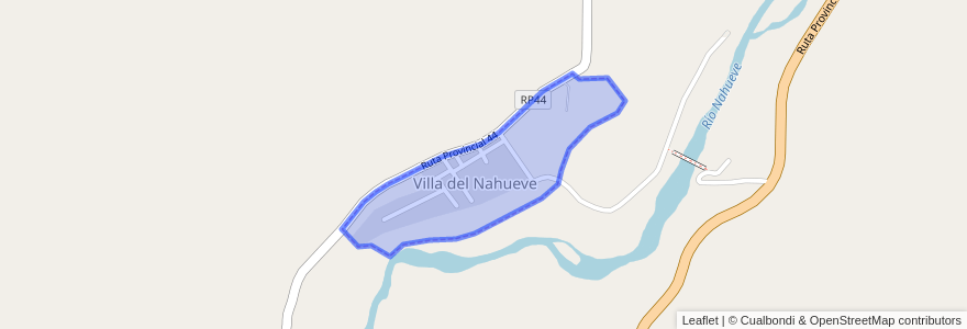 Mapa de ubicacion de Villa del Nahueve.