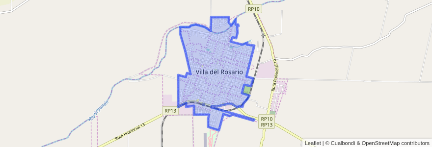 Mapa de ubicacion de Villa del Rosario.