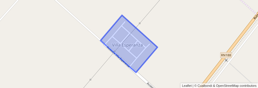 Mapa de ubicacion de Villa Esperanza.