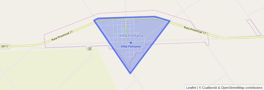 Mapa de ubicacion de Villa Fontana.