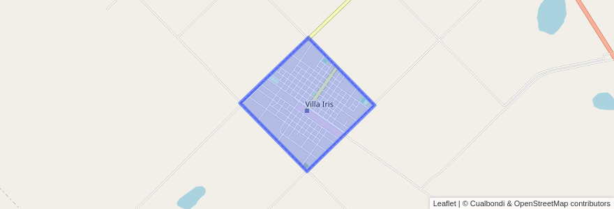 Mapa de ubicacion de Villa Iris.