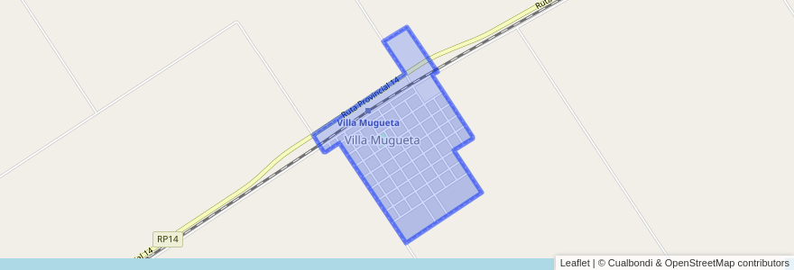 Mapa de ubicacion de Villa Mugueta.