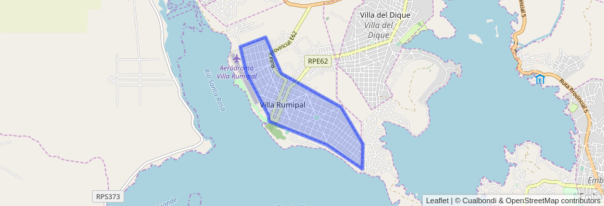 Mapa de ubicacion de Villa Rumipal.